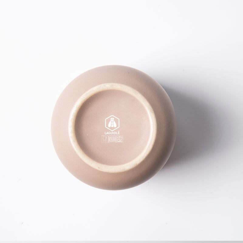 4 Tasses En Grès Réactif Iris Taupe
