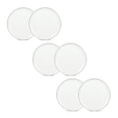 6 Assiettes Plates Avec Liseré Argenté Sélène - Argente