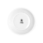 Sélène - Juego de 6 platos hondos - Porcelana - Blanco con borde plateado