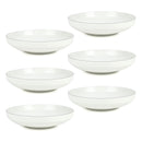 6 Assiettes Creuses Avec Liseré Argenté Sélène - Argente