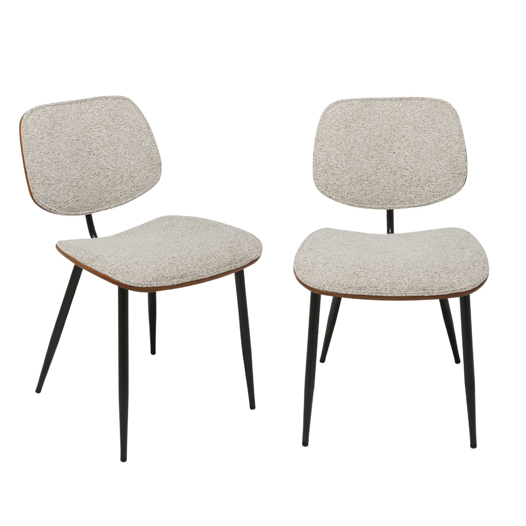 Onde - Conjunto de 2 Sillas - Tela - Beige