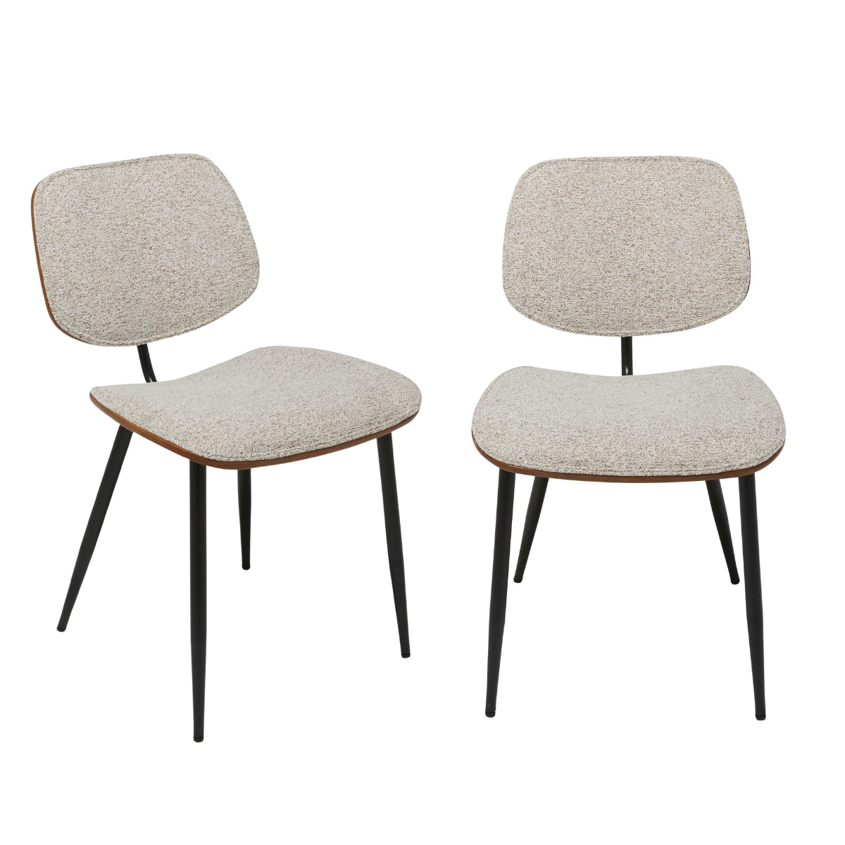 Onde - Conjunto de 2 Sillas - Tela - Beige