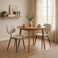 Onde - Conjunto de 2 Sillas - Tela - Beige