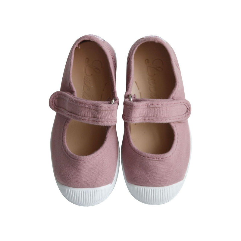Chaussures En Toiles Ballerines Babies Scratch - Vieux Rose - Fille