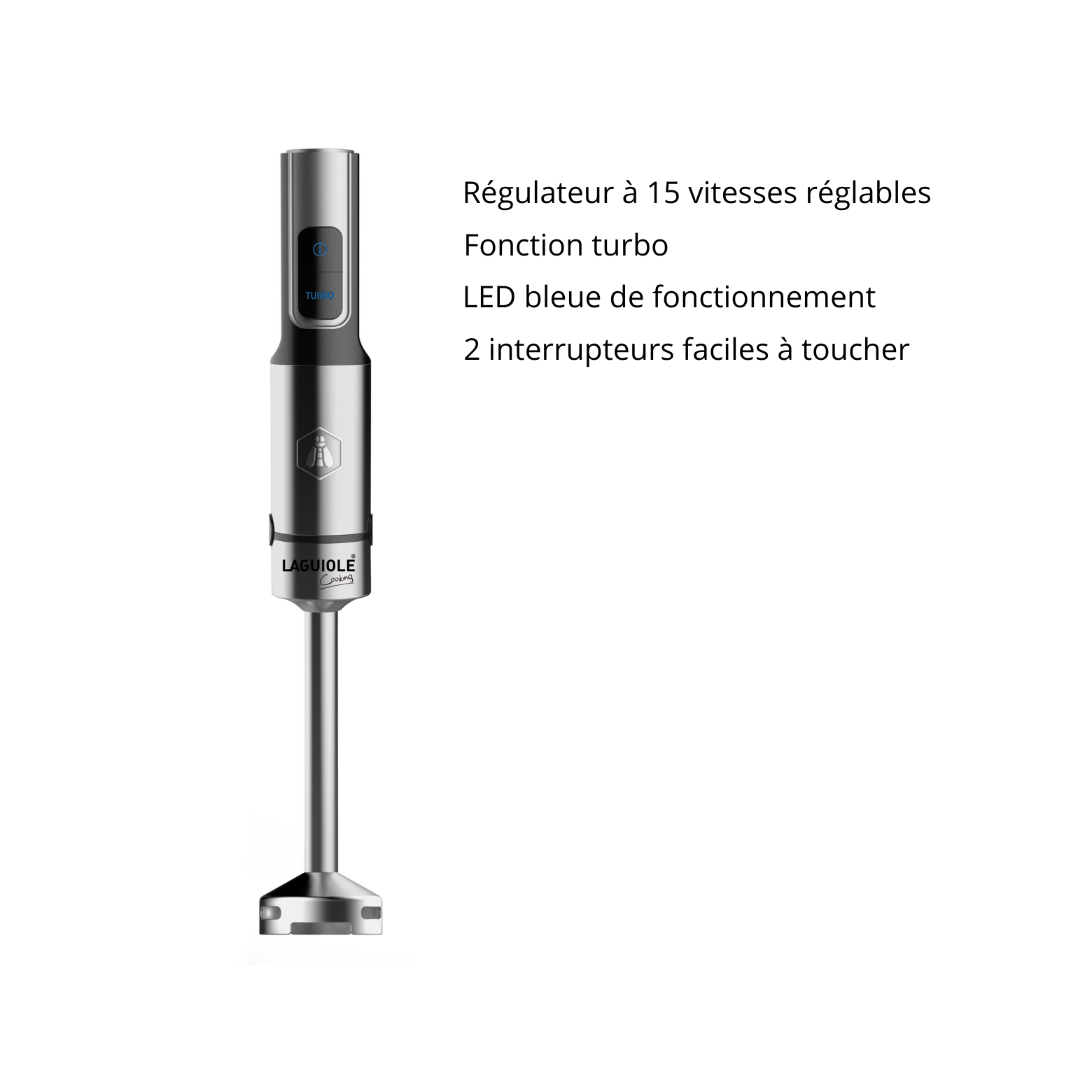 Batidora de Mano 1200 W 10 Piezas - Acero Inoxidable / Negra