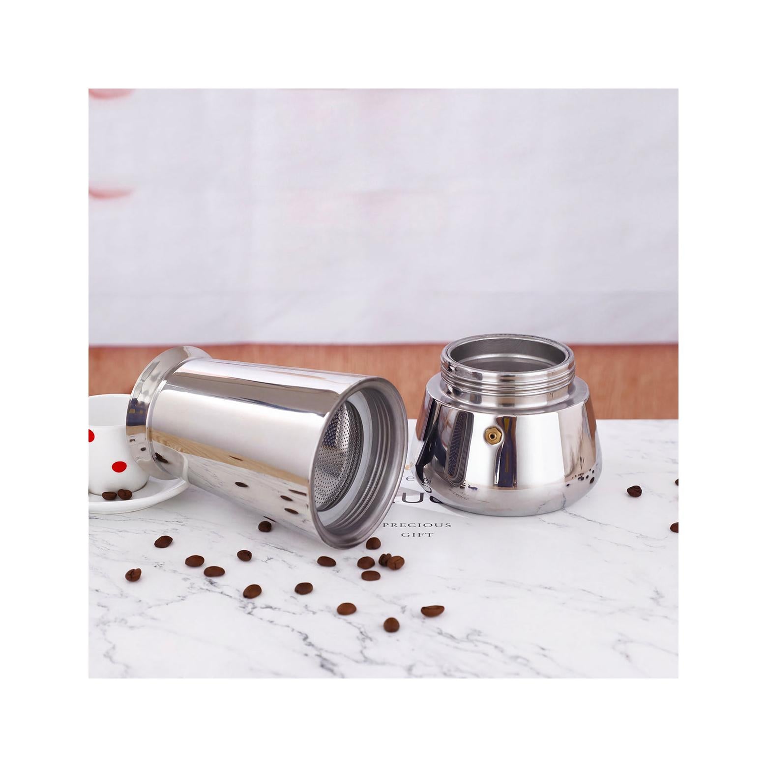 Cafetera italiana - Acero inoxidable - Plata