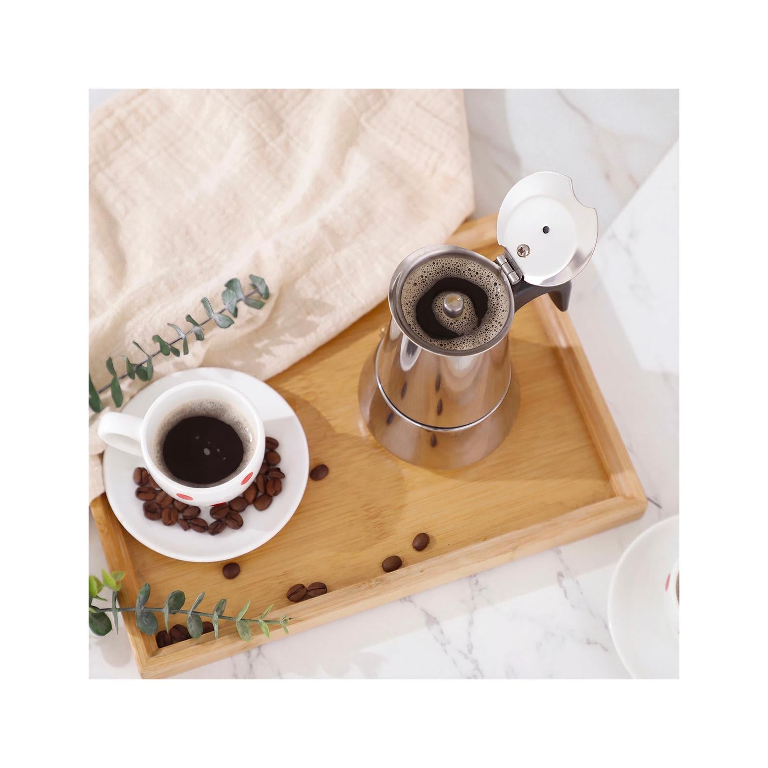 Cafetera italiana - Acero inoxidable - Plata