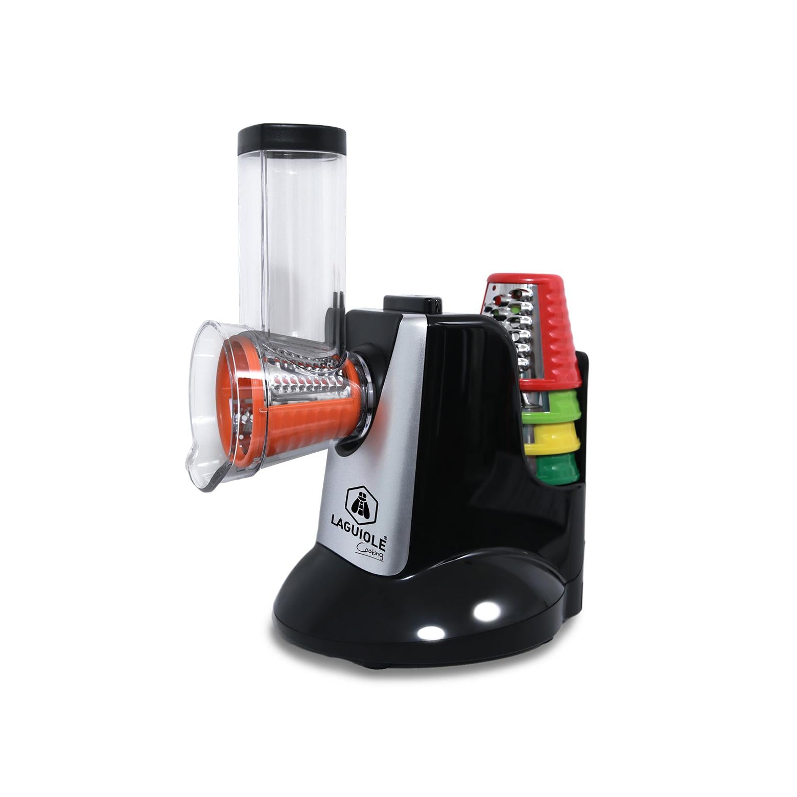 Cortadora De Verduras Eléctrica Rallador 5 En 1 - Negro / Plata
