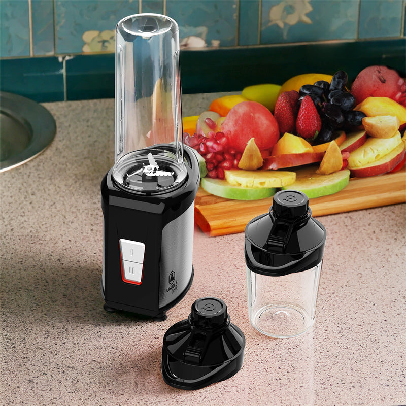 Mini Blender À Smoothies 350W - 6 Pièces - Noir / Orange