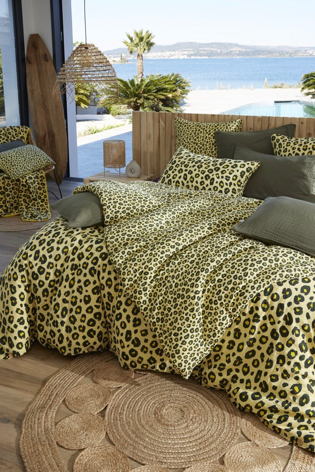 Coussin Déhoussable Avec Passepoil Montauk Jaune - 2 Tailles