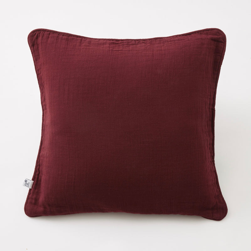 Coussin Déhoussable Avec Passepoil Hampton Liberty/Bordeaux