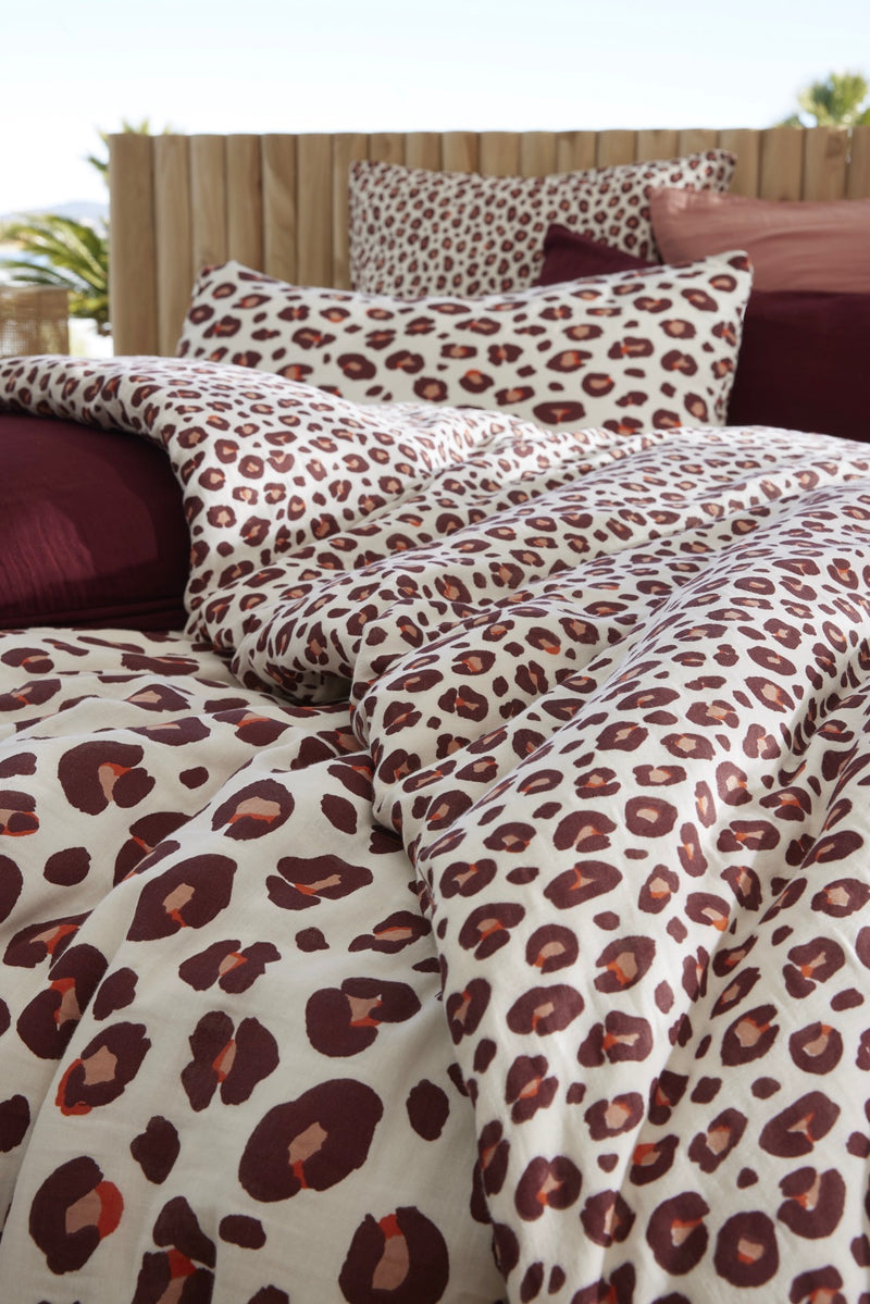 Coussin Déhoussable Avec Passepoil Hampton Liberty/Bordeaux