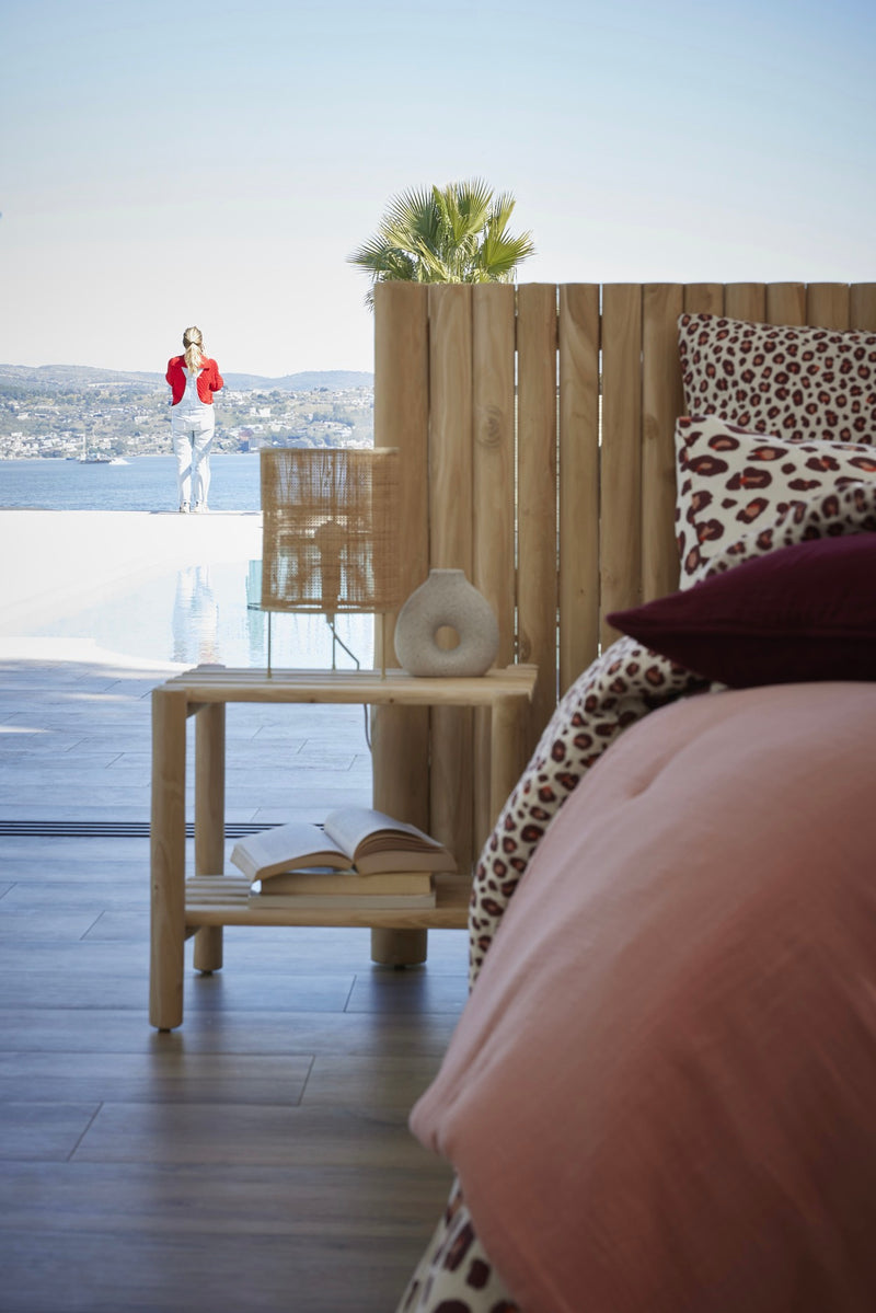 Coussin Déhoussable Avec Passepoil Hampton Liberty/Bordeaux