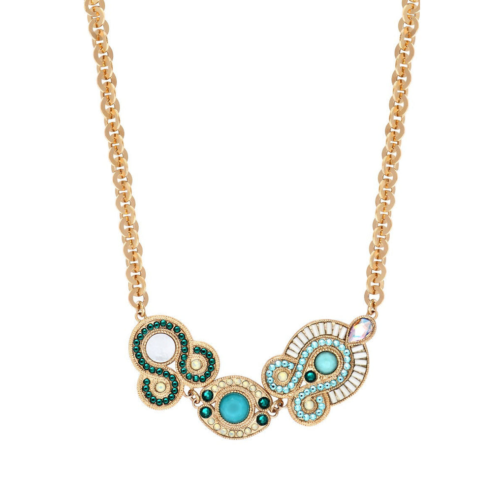 Circus Adjustable Short Chain Necklace - Blue