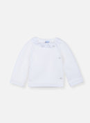 Brassière Avec Col Brodé - Blanc