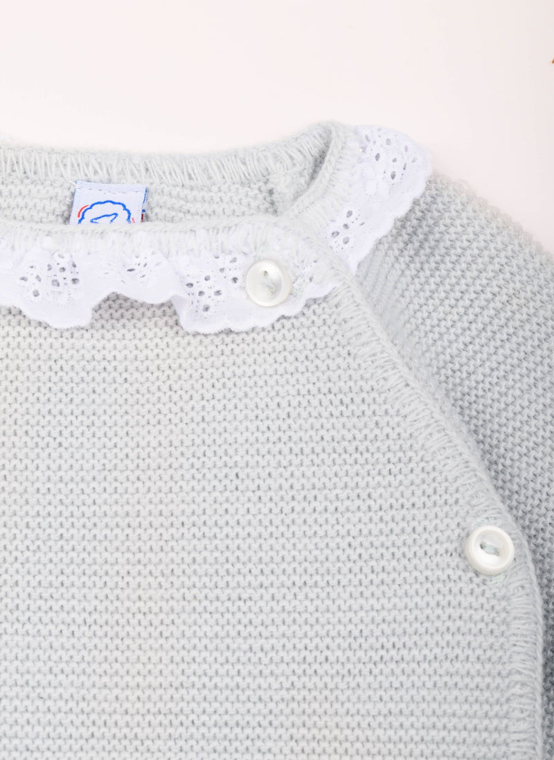 Brassière Avec Col Brodé - Vert D'Eau