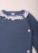 Brassière Avec Col Brodé - Bleu Azur