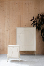Faces - Side Table - Solid Oak - Beige
