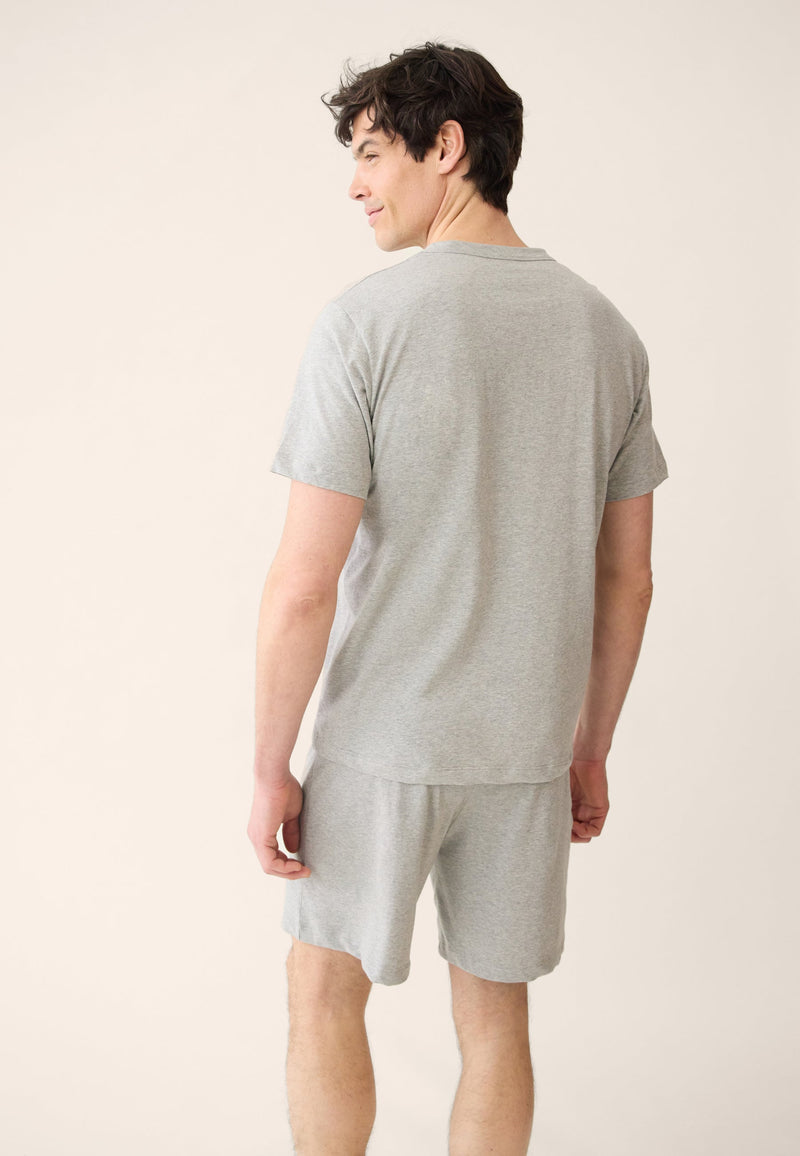 T-Shirt Homme Gris À Manches Courtes En Coton - Formidable Gris