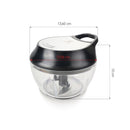 Hachoir Manuel À Ficelle + Couvercle Hérmetique 500 Ml - Noir