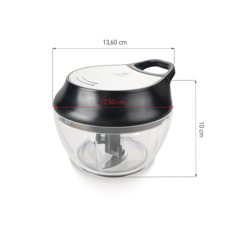 Hachoir Manuel À Ficelle + Couvercle Hérmetique 500 Ml - Noir