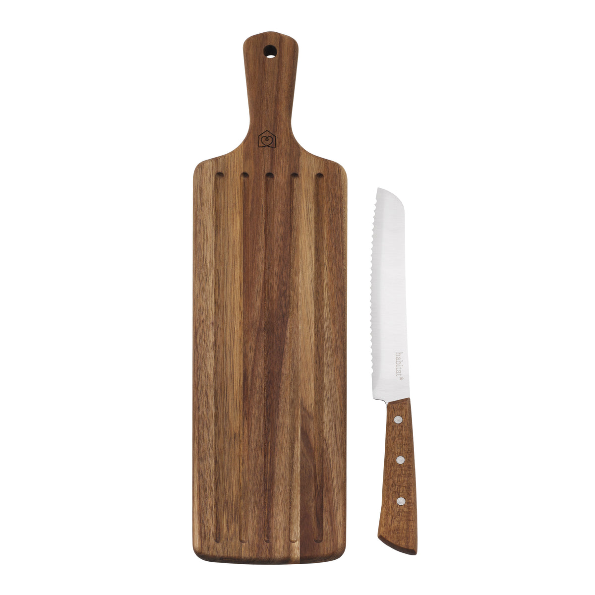 Alva - Broodplank & broodmes - Hout
