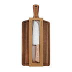 Alva - Tabla de preparación y cuchillo Santoku - Madera