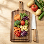 Alva - Tabla de preparación y cuchillo Santoku - Madera