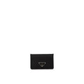 Prada - Tarjetero De Nylon Y Piel - Mujeres - Negro