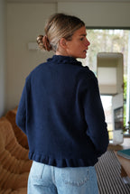 Paco Froufrou Collar Navy Vest