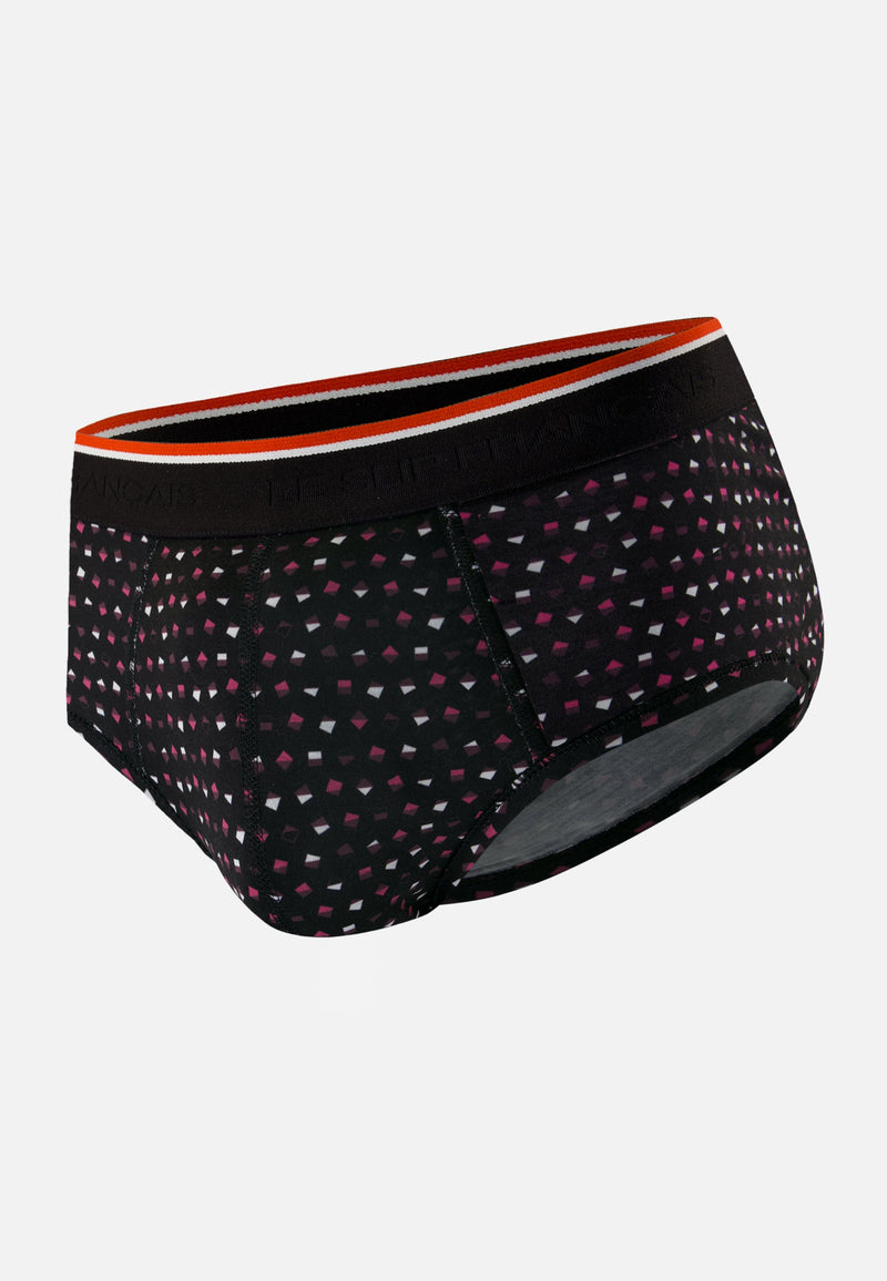 Slip À Motif - Terrible Petits Carres Noir