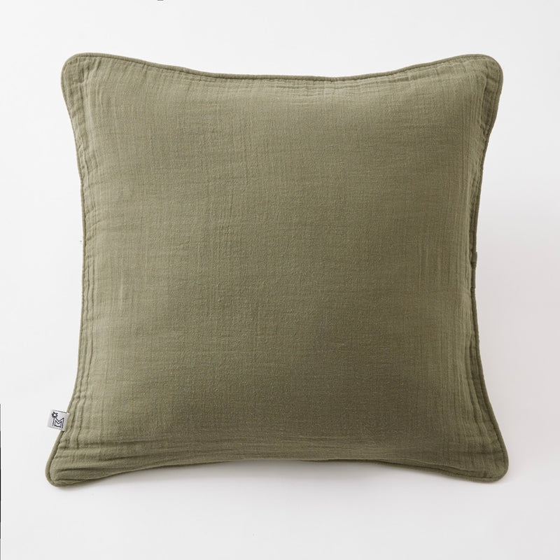 Coussin Déhoussable Avec Passepoil Hampton Spring/Kaki