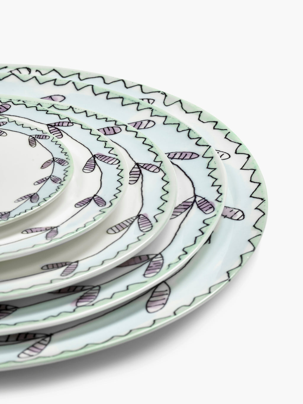 Midnight Flowers - Lot De 2 Assiettes - S - Porcelaine Bone China - Blossom Milk