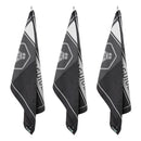 3 Torchons Jacquard "Collection Miel" 50X70Cm Noir