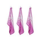 Miel - Juego de 3 paños de cocina Jacquard - Algodón - Malva