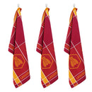 3 Torchons Jacquard "Collection Tartan" 50X70Cm Orange