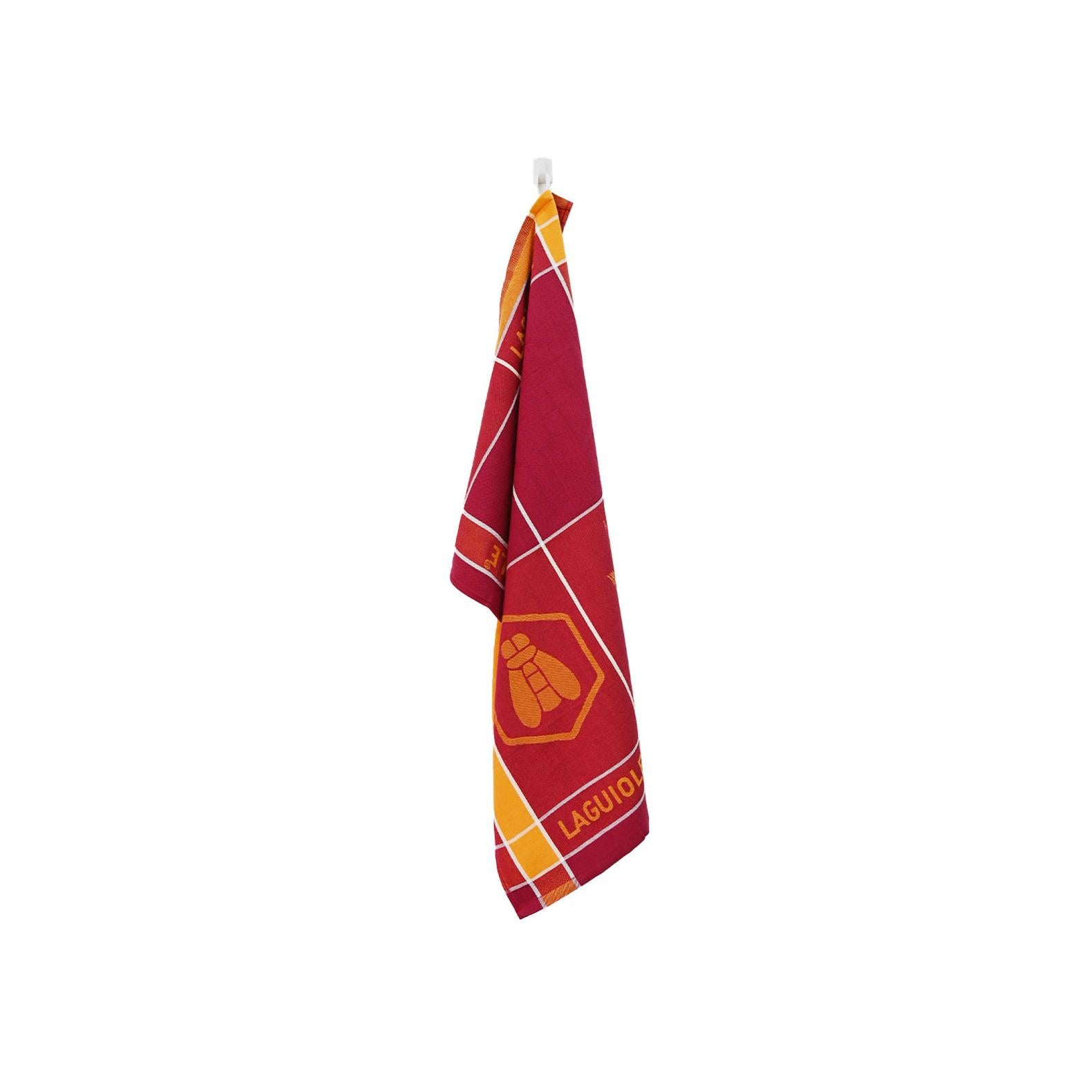 Tartan - Juego de 3 paños de cocina Jacquard - Algodón - Naranja
