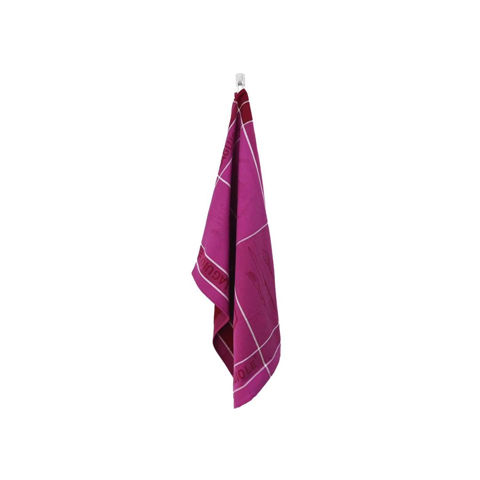 Tartan - Juego de 3 paños de cocina Jacquard - Algodón - Malva