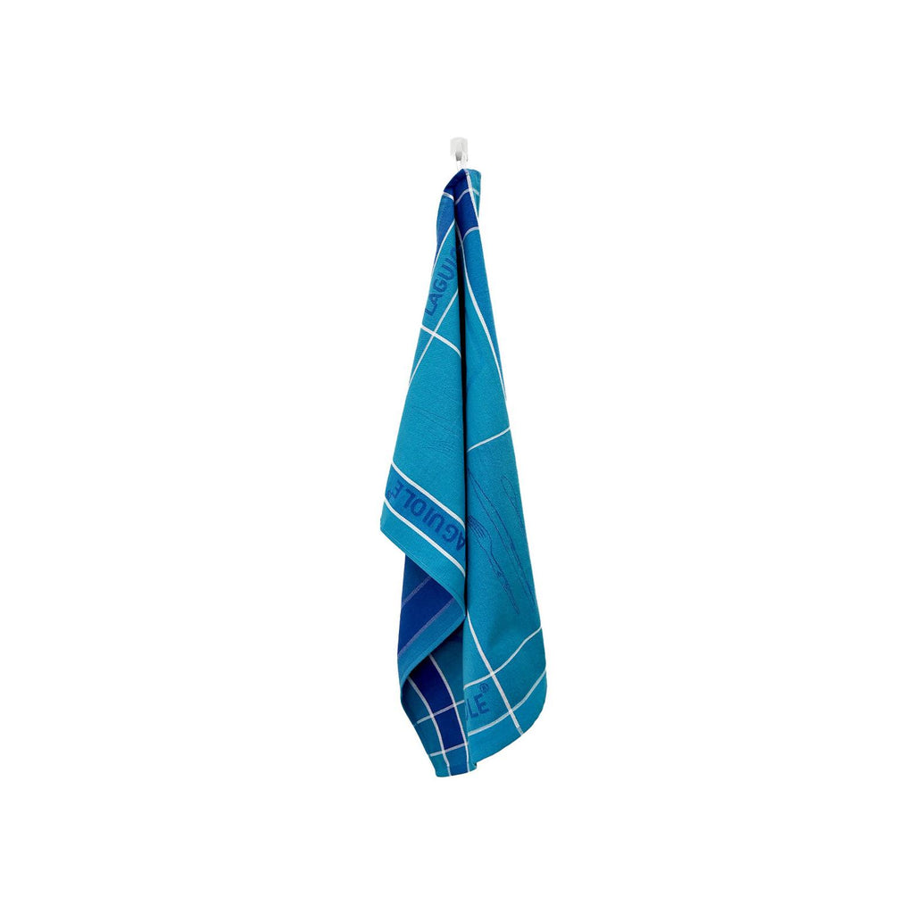 Tartan - Juego de 3 paños de cocina Jacquard - Algodón - Azul