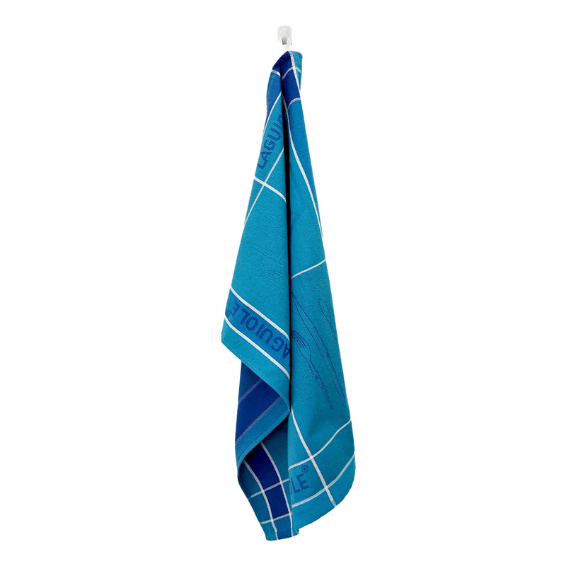 3 Torchons Jacquard "Collection Tartan" 50X70Cm Bleu