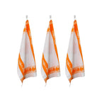 Carré - Juego de 3 paños de cocina con forma de panal - Algodón - Naranja