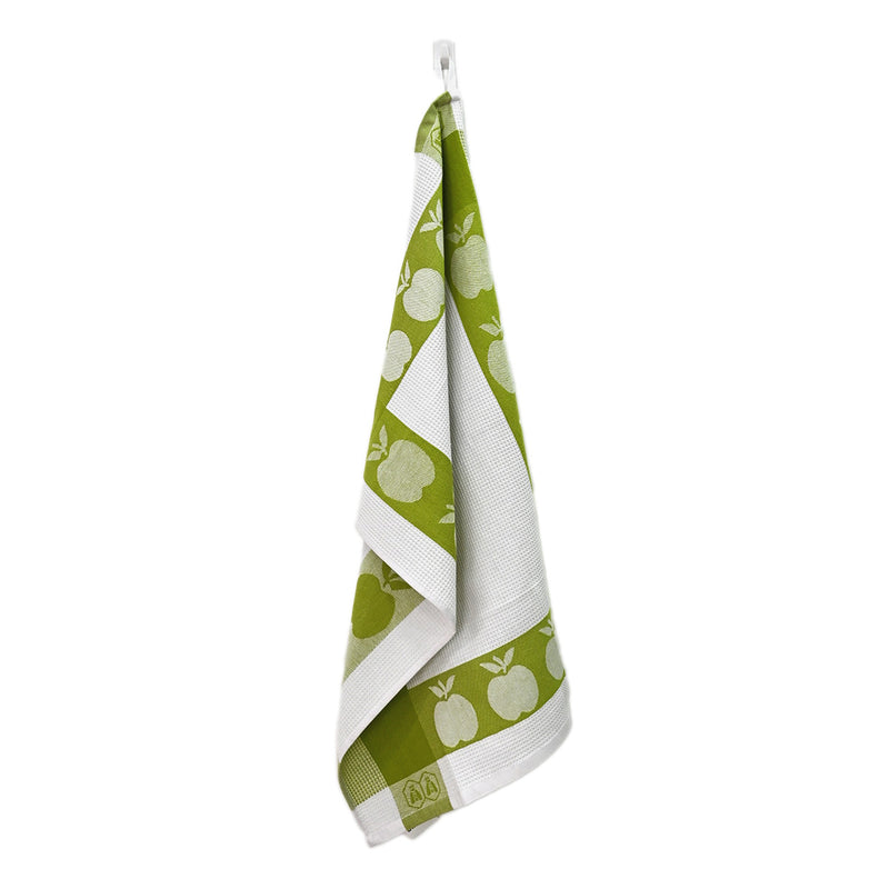 3 Torchons Nid D'Abeilles "Collection Carré" 50X70Cm Vert