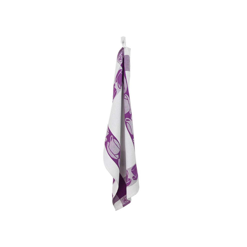 Carré - Juego de 3 paños de cocina con forma de panal - Algodón - Morado