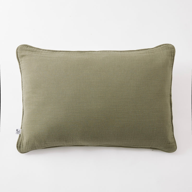 Coussin Déhoussable Avec Passepoil Hampton Spring/Kaki