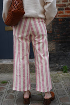 Hubert Stripe Pants Pink/Ecru