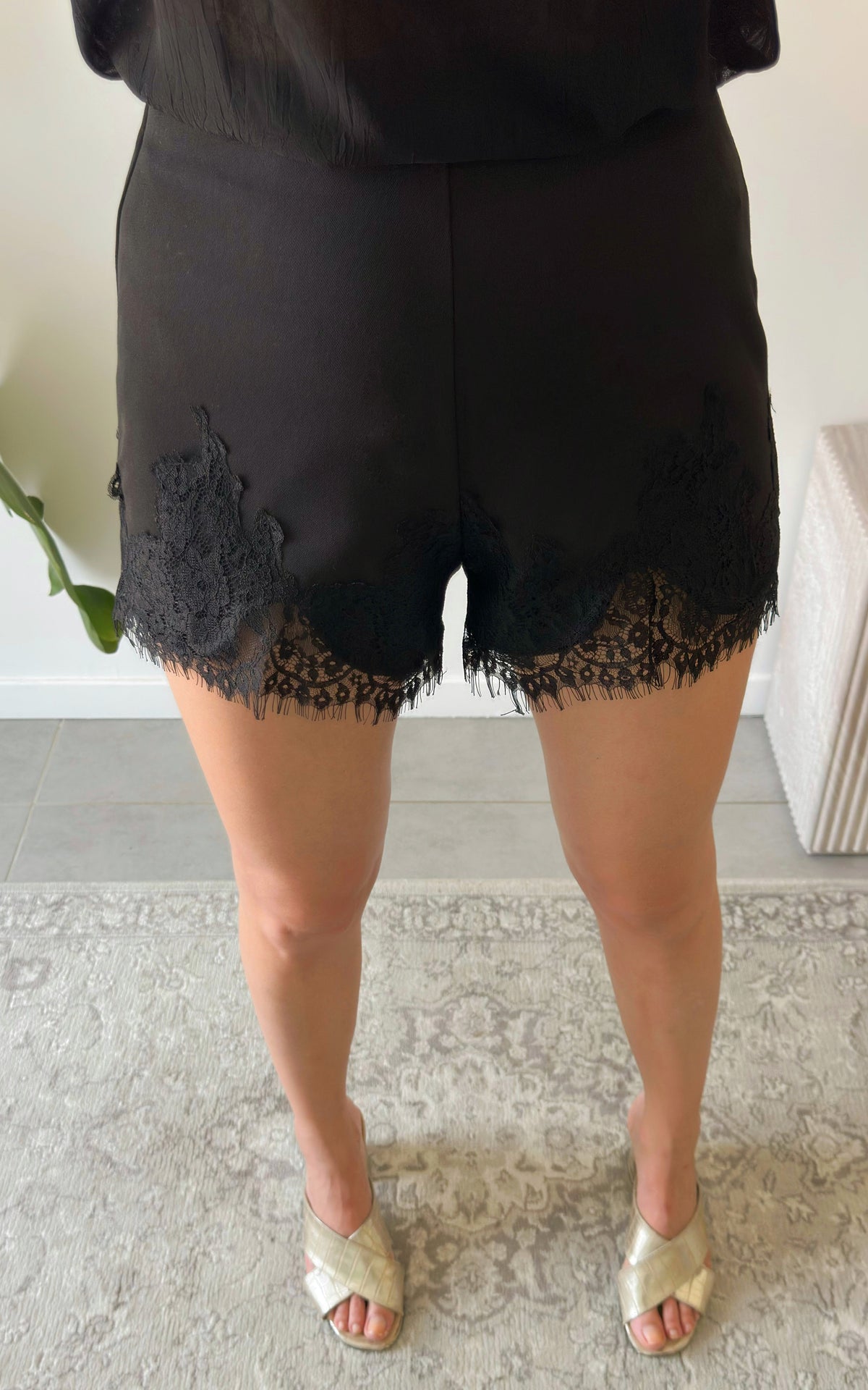 Short de Encaje Malaga - Negro