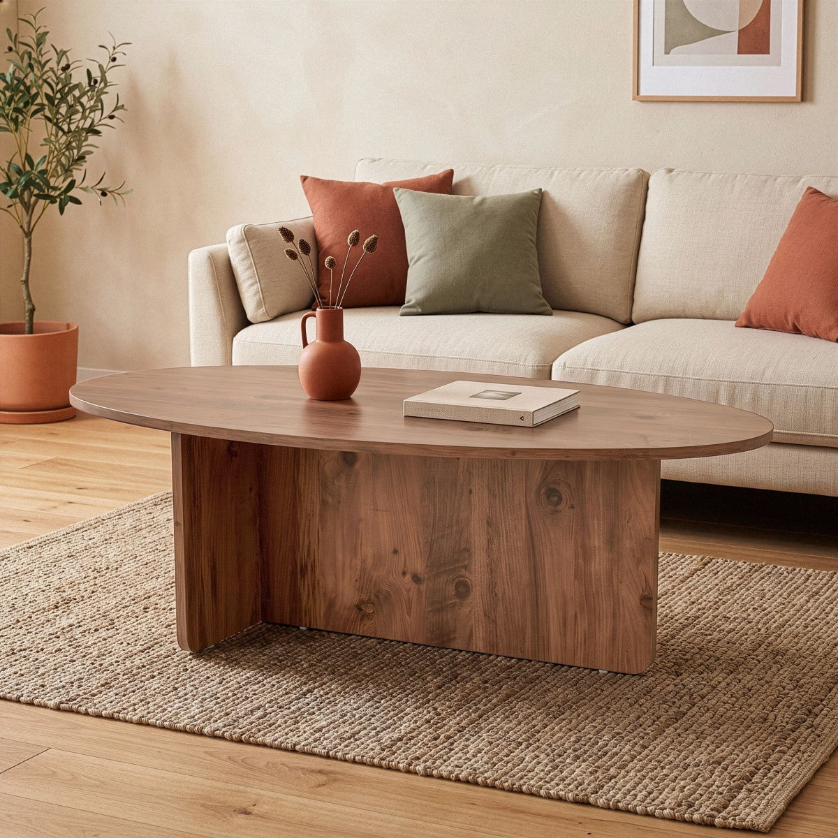 Anna - Table Basse Ovale - Pin Atlantique