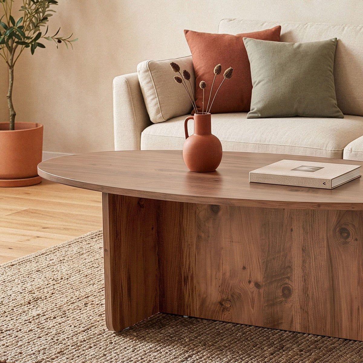 Anna - Table Basse Ovale - Pin Atlantique