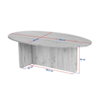 Anna - Table Basse Ovale - Pin Atlantique