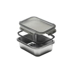 Juego de 3 Cajas Rectangulares - Acero Inoxidable - Plata